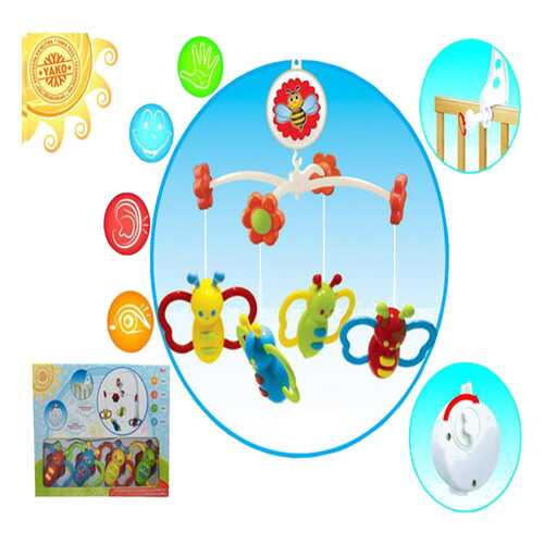Мобиль механический YAKO Toys Музыкальная карусель Бабочки