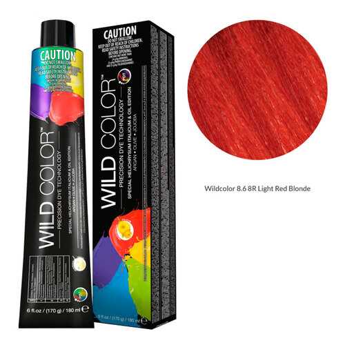 Wildcolor - Стойкая крем-краска Permanent Hair Color 8.6 8R Светло-красный блонд 180 мл