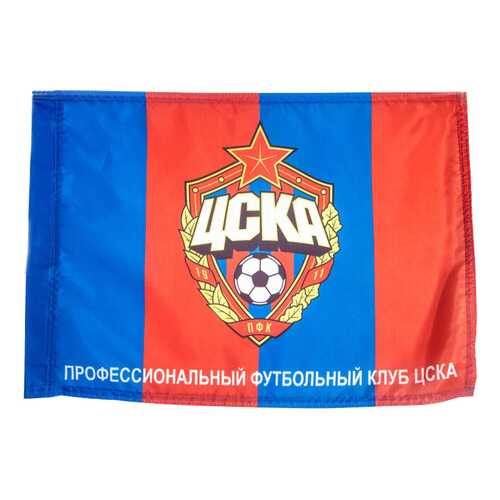 Флаг ПФК ЦСКА Эмблема 45 х 60 красный/синий