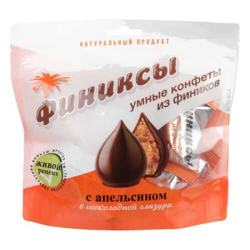 Конфеты из фиников Финиксы в шоколадной глазури с апельсином 180 г