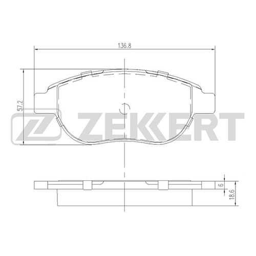 Комплект тормозных колодок, дисковый тормоз ZEKKERT BS-1447