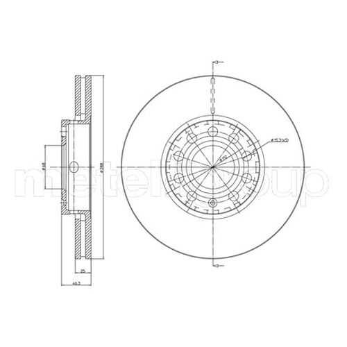 Тормозной диск METELLI 23-0262C