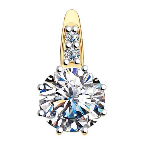 Подвеска SOKOLOV из золоченого серебра со Swarovski Zirconia 89030024