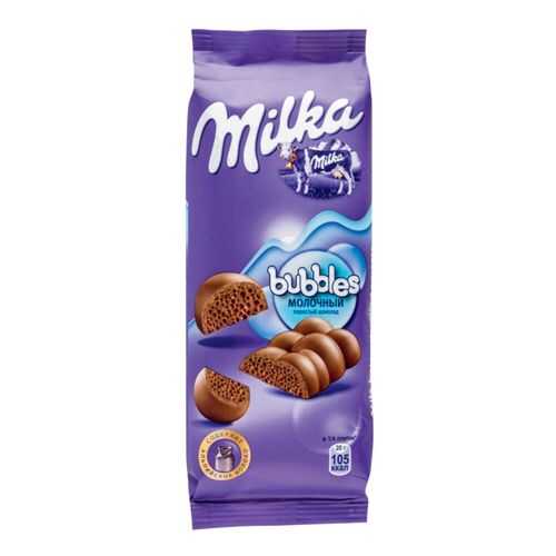 Шоколад молочный пористый Milka bubbles 80 г