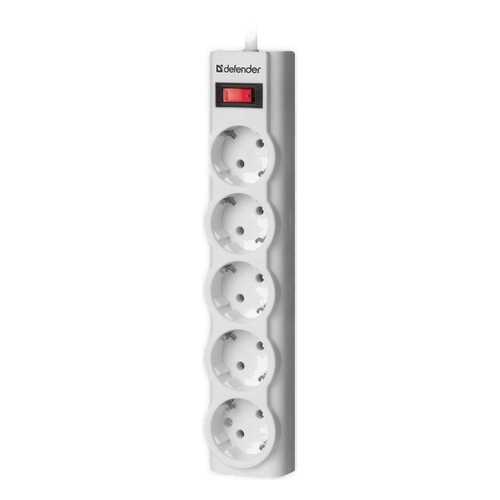 Сетевой фильтр Defender ILS 351 5 розеток, 1,8 м, White
