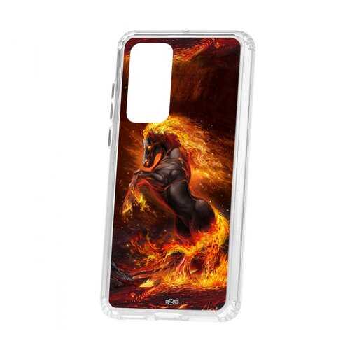 Чехол Kruche Huawei P40 Print Конь огонь