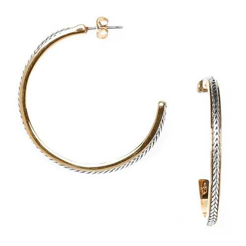 Серьги женские ORI TAO OT-12-29293 серебристые/золотистые
