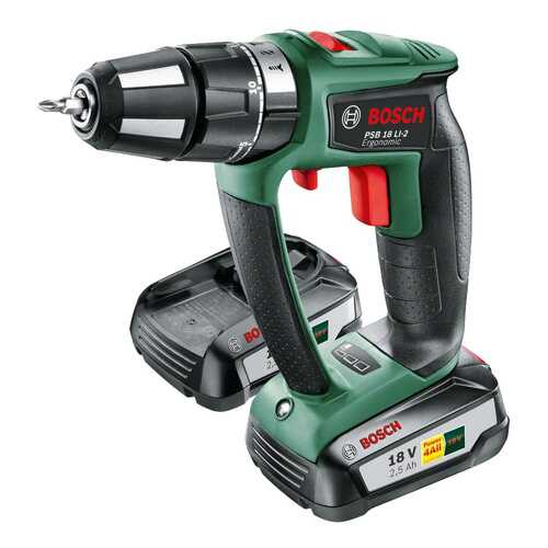 Аккумуляторная дрель-шуруповерт Bosch PSB 18 LI-2/2 Ergonomic 06039B0301