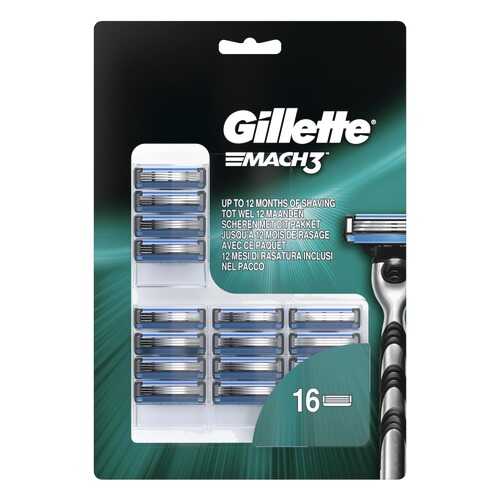 Сменные кассеты Gillette Mach3 для мужской бритвы, 16 шт