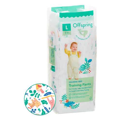 Подгузники-трусики Offspring L 9-14 кг 36 шт. Джунгли