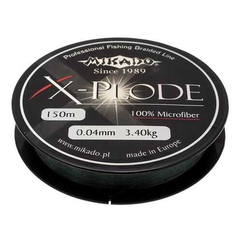 Леска плетеная Mikado X-Plode 0,04 мм, 150 м, 3,4 кг black