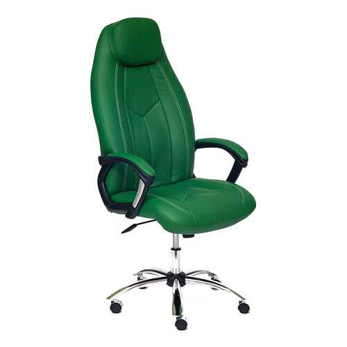 Кресло руководителя TetChair Boss, зеленый/хром