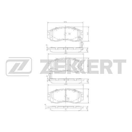 Комплект тормозных колодок, дисковый тормоз ZEKKERT BS-1355
