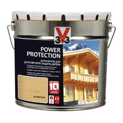 Пропитка для дерева V33 POWER PROTECTION полуглянец Красное дерево 2,5л.
