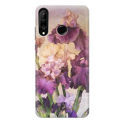 Чехол RE:PA для Huawei P30 Lite / Honor 20S / Honor 20 Lite с принтом Фиолетовые цветы
