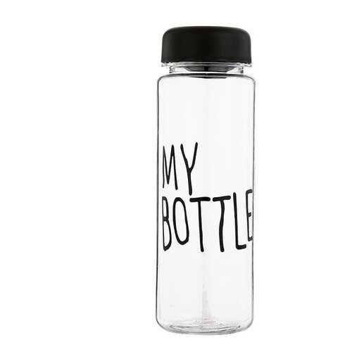 Бутылка для воды Be First My Bottle 400 мл, черная крышка