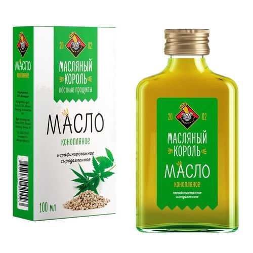 Масло МАСЛЯНЫЙ КОРОЛЬ конопляное 100мл