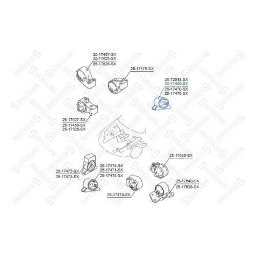 Опора двигателя STELLOX 25-17469-SX