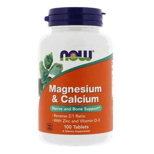Комплекс NOW Magnesium & Calcium with Zinc and Vitamin D-3 100 таблеток