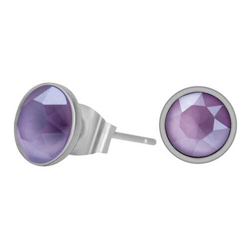 Пусеты женские Fiore Luna SWE298.10 фиолетовые/серебристые