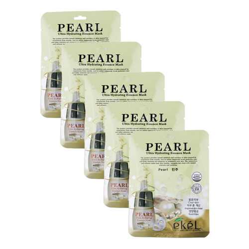 Набор тканевых масок Ekel с экстрактом жемчуга Ultra Hydrating Essence Mask Pearl (5шт)