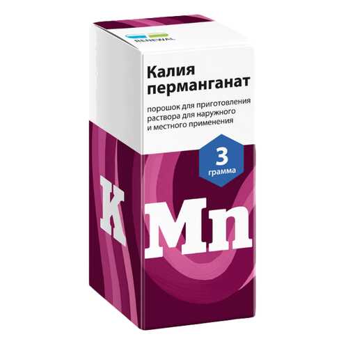 Калия перманганат пор. для пригот. раствора для местного и наруж.прим.3 г №1 Renewal