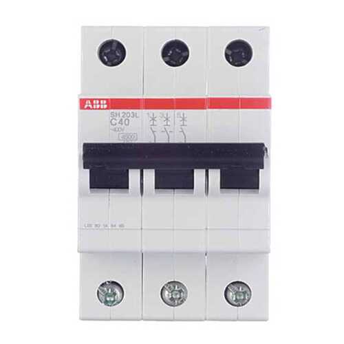 Выключатель автоматический модульный ABB SH203L, 3п, C, 50 А, 4,5 кА