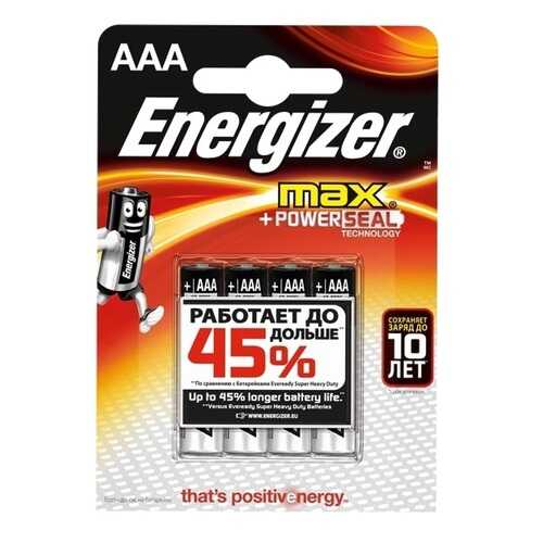 Батарейка Energizer Max Plus LR03/E92 4 шт
