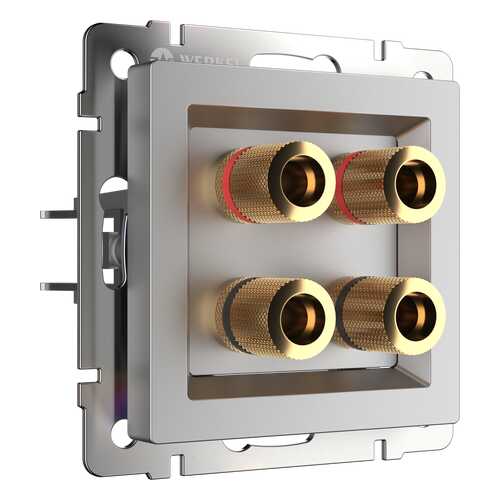 Аудио розетка Werkel акустическая WL06-AUDIOx4 a030816 cеребряный
