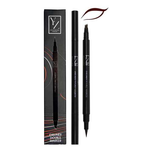 Подводка для глаз YLLOZURE Eyeliner Double Marker brown 2 г