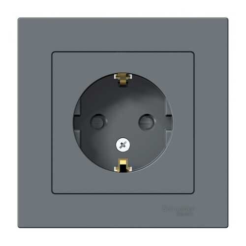 Розетка SE AtlasDesign Грифель с/з со шторками, 16А, в сборе