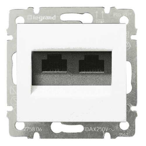 Механизм розетки Legrand VALENA, 2xRJ45, 5Е, UTP, белый, артикул 774231
