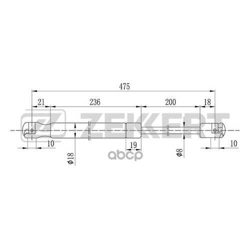 Амортизатор Багажника/капота Zekkert GF1176