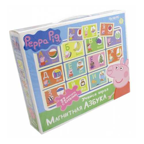 Семейная настольная игра Оригами Peppa Pig.Магнитная азбука