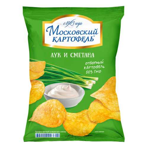 Чипсы картофельные Московский картофель лук и сметана хрустящие 70 г