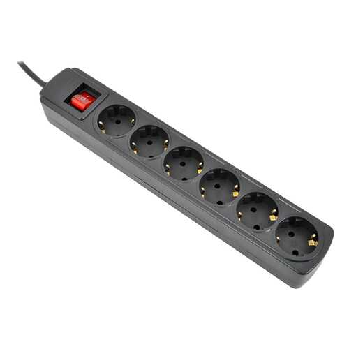 Сетевой фильтр IPPON BK-232, 6 розеток, 3 м, Black