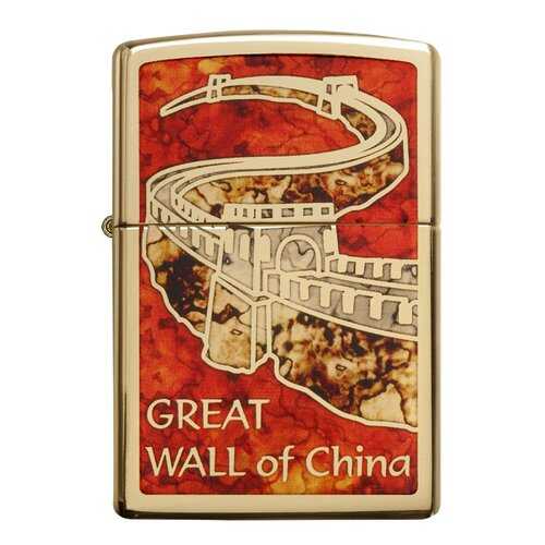 Зажигалка Zippo Great Wall of China High Polish Brass