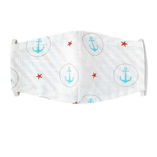 Марлевая маска взрослая Adam Stork Blue Anchors