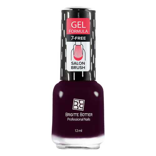 Лак с гелевым эффектом Brigitte Bottier Gel Formula тон 57 вино бордо, 12 мл