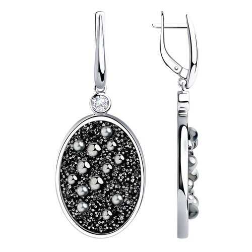 Серьги SOKOLOV из серебра с кристаллами Swarovski и фианитами 94023682
