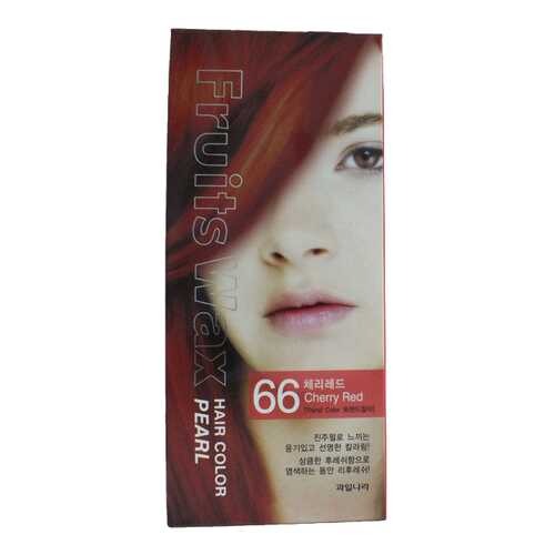 Краска для волос Welcos Fruits Wax Pearl Hair Color 66 Cherry Red 60 мл