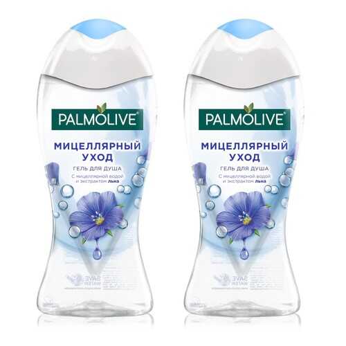 Гель для душа Palmolive с мицеллярной водой и экстрактом льна, 250 мл 2 шт в наборе