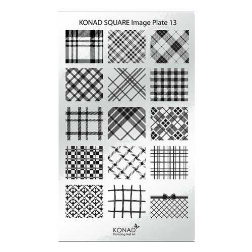 Трафареты для ногтей KONAD Пластина для стемпинга Square Image Plate 13