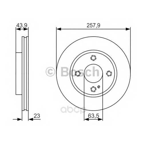 Тормозной диск Bosch 0986479S38 передний