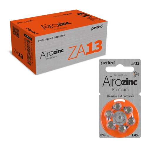 Батарейка Perfeo ZA13/6BL Airozinc Premium 60 шт