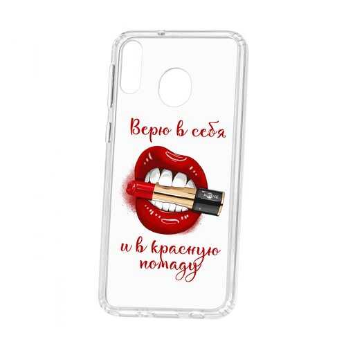 Чехол Kruche Samsung Galaxy M20 Print Red lipstick