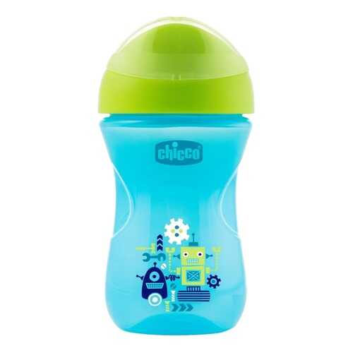 Поильник Chicco 266 мл (с 12 мес) синий Робот