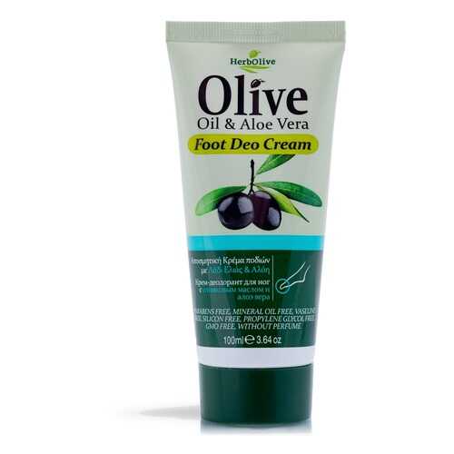 Крем-дезодорант для ног с алоэ вера Herbolive Olive Oil&Aloe Vera Foot Deo Cream