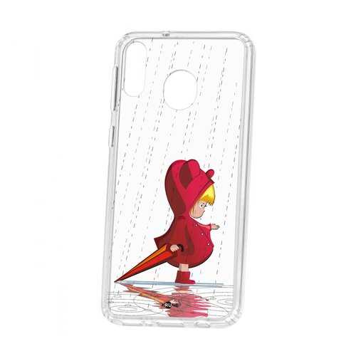 Чехол Kruche Samsung Galaxy M20 Print Девочка с зонтом