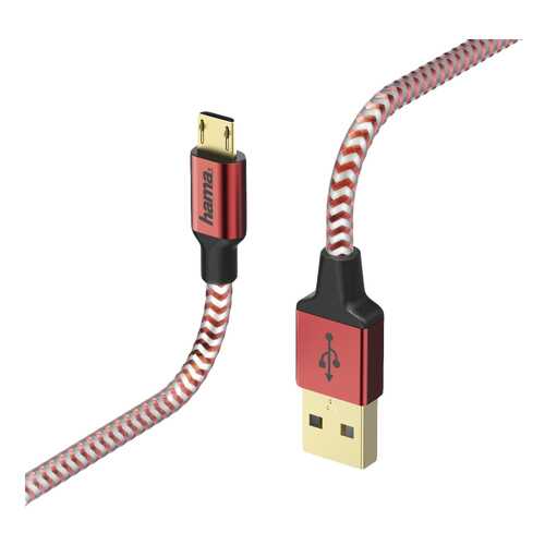 Кабель Hama 178288 microUSB 1,5м Red